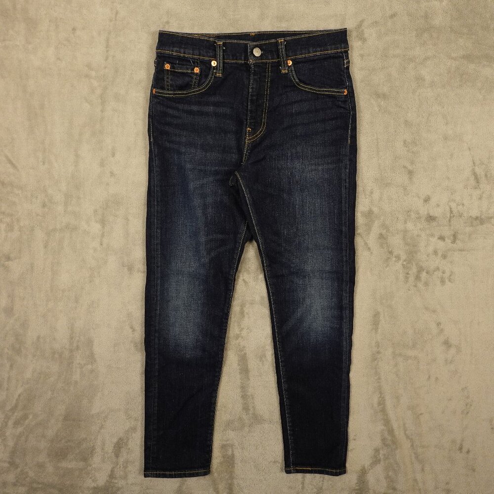 Levi's jeans 512 slim taper men's 30x30‎ dark wash blue denim red tab premium